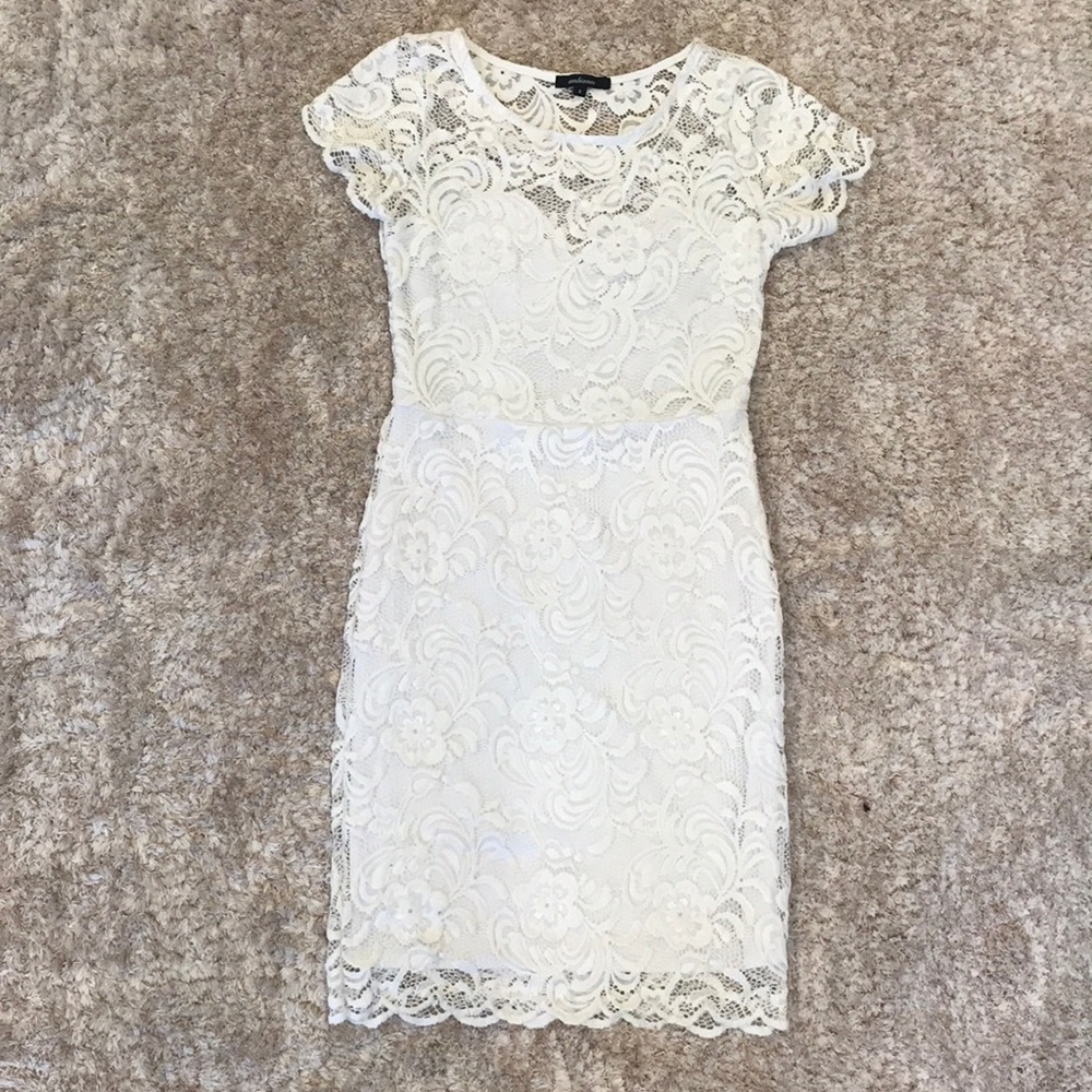 White Bodycon Lace Dress